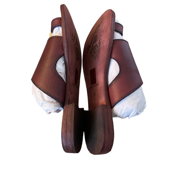 Free People Sant Antoni Slide in The Color Burgundy Size 6 - Picture 8 of 10